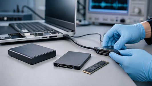 Simulated SSD and hard-drive diagnosis for storage and data recovery