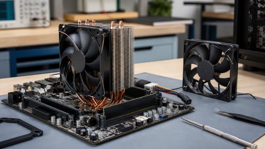 Simulated professional repair scene for Desktop CPU Cooling System: Incorrect fan or performance profile