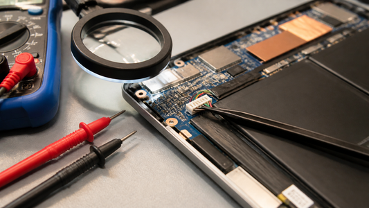 Simulated professional repair scene for Business Laptop Battery: Battery connector fault