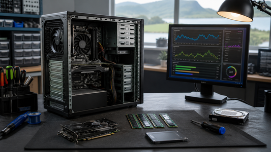 Simulated professional repair scene for Desktop Upgrade Planning: Start With the Bottleneck, Not the Part