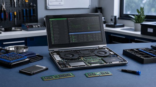 Simulated professional repair scene for Buying a Used Laptop? Checks That Matter Before You Pay
