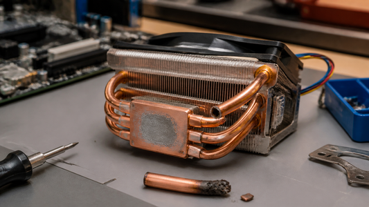 Simulated professional repair scene for Desktop CPU Cooling System: Failed heat pipe
