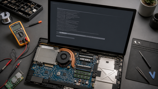 Simulated professional repair scene for All-in-One PC Windows System: Power-management state fault