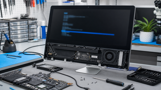 Simulated professional repair scene for All-in-One PC Windows System: Firmware setting misconfiguration