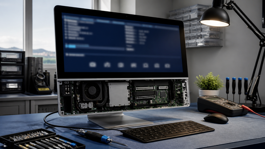 Simulated professional repair scene for All-in-One PC Windows System: Incorrect or conflicting driver