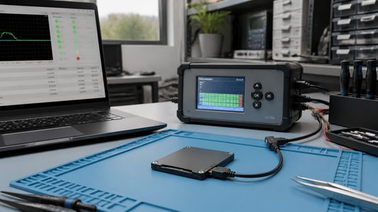 Simulated professional repair scene for External USB Storage Drive: Storage controller failure