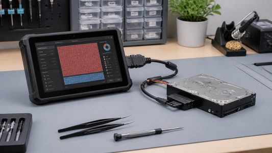 Simulated professional repair scene for Mechanical Hard Drive: Critically low free space