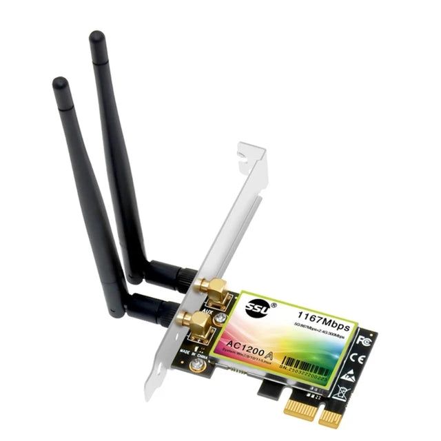AC1200 Dual-Band 2.4G/5GHz WiFi Card PCI-express Wireless Card