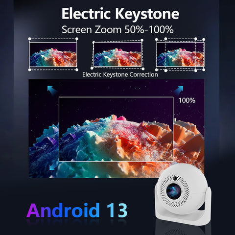 APEC 360 Home Projector 4K hard decoding WIFI BT up to 100 inch