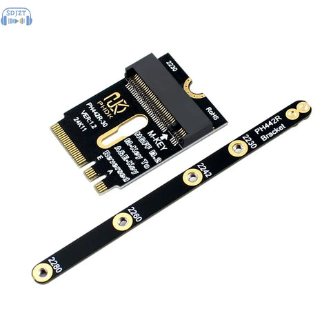M.2 Wifi slot to NVMe M-Key SSD Adapter PCIe 4.0 - connector or module detail