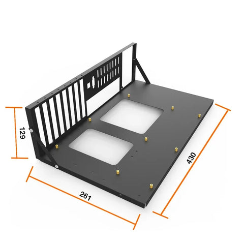 Open-air motherboard test bench frame dimension diagram