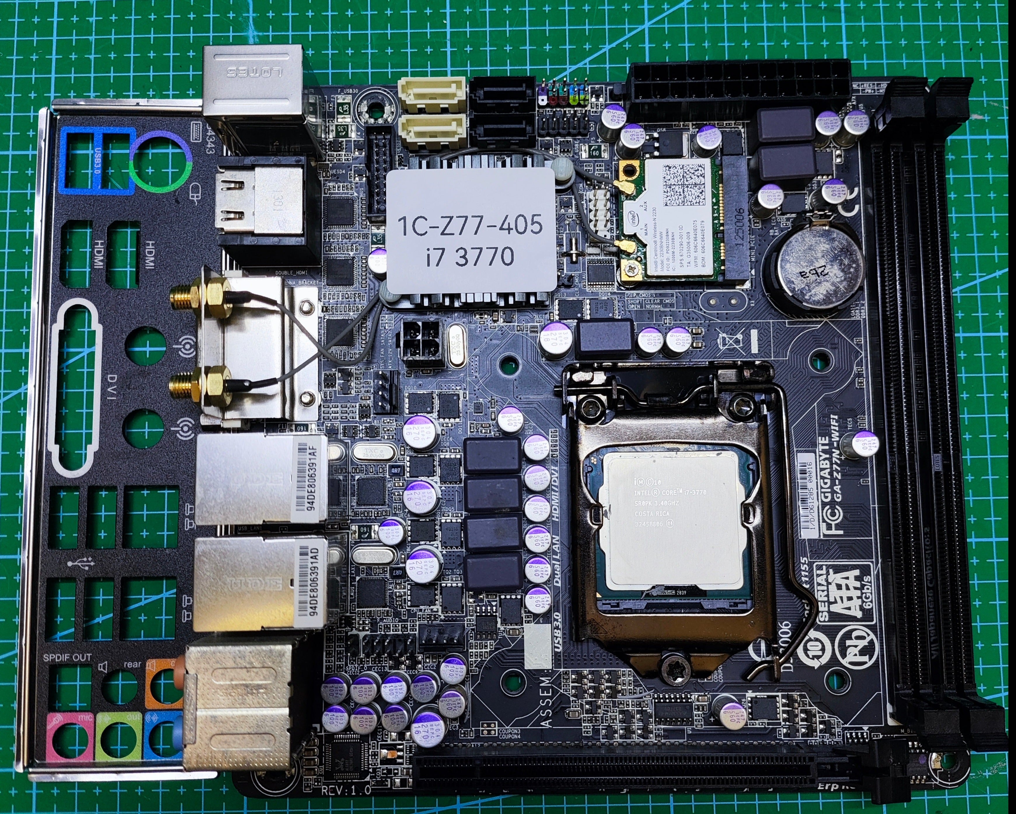 GIGABYTE Z77 Nano motherboard + i7 CPU + WIFI  NAS / Soft routing