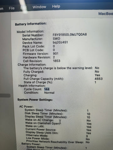 Macbook Pro 13 inch (2019) 256GB 8GB RAM Silver Excellent Grade A1989
