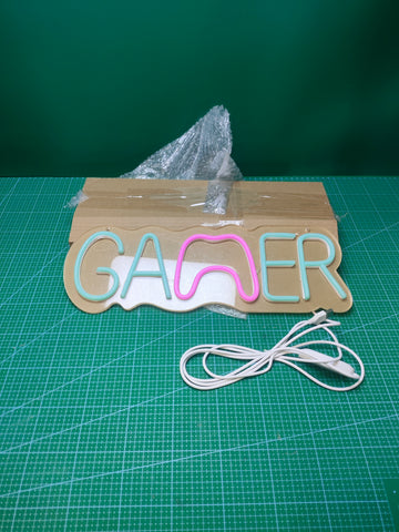 GAMER LED Neon Sign - Dimmable, USB Powered