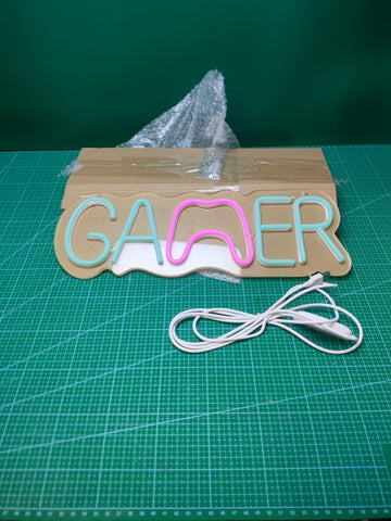 GAMER LED Neon Sign - Dimmable, USB Powered