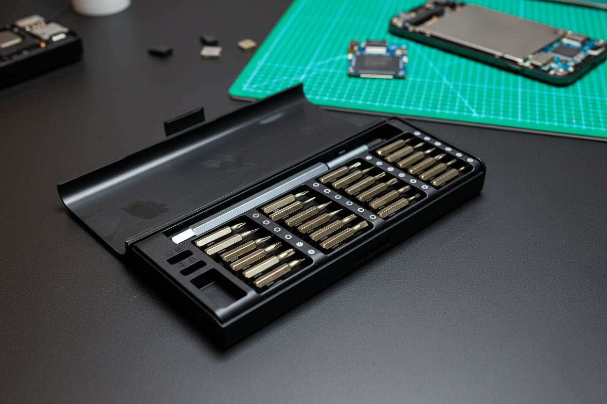 24-in-1 Precision Screwdriver Set PC Phone Repair - Electronics Repair Essential - open kit or main tool view