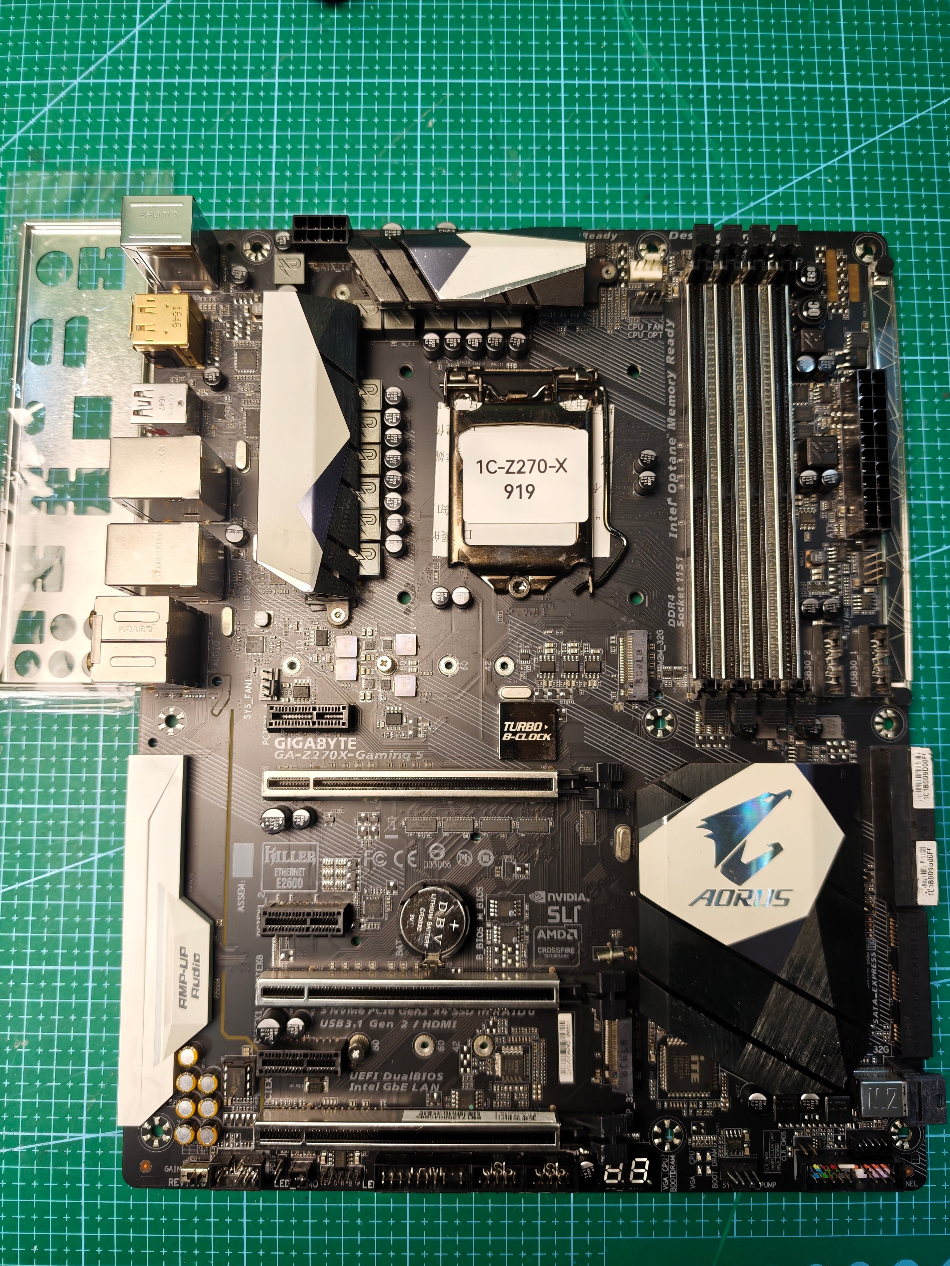 GIGABYTE Z270 motherboard - full board and I/O shield view