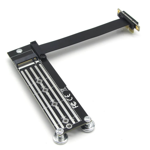 PCIe x1 to M.2 NVMe SSD Adapter Cable – PCIe 3.0 (20cm)