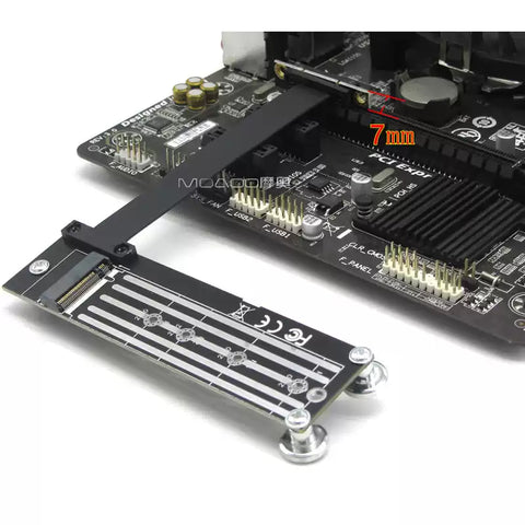 PCIe x1 to M.2 NVMe SSD Adapter Cable – PCIe 3.0 (20cm)