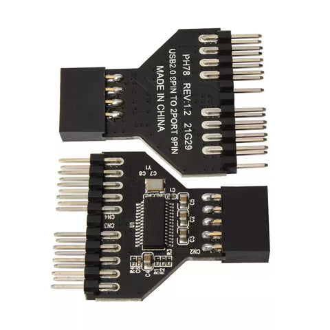 Desktop USB 2.0 9-Pin Header 1 to 2 Port Splitter - additional detail photo 4