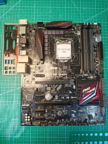 ASUS H170 Motherboard LGA 1151 Intel 6Gen 7Gen / H110 B150 Z170 B250 - full board and I/O shield view