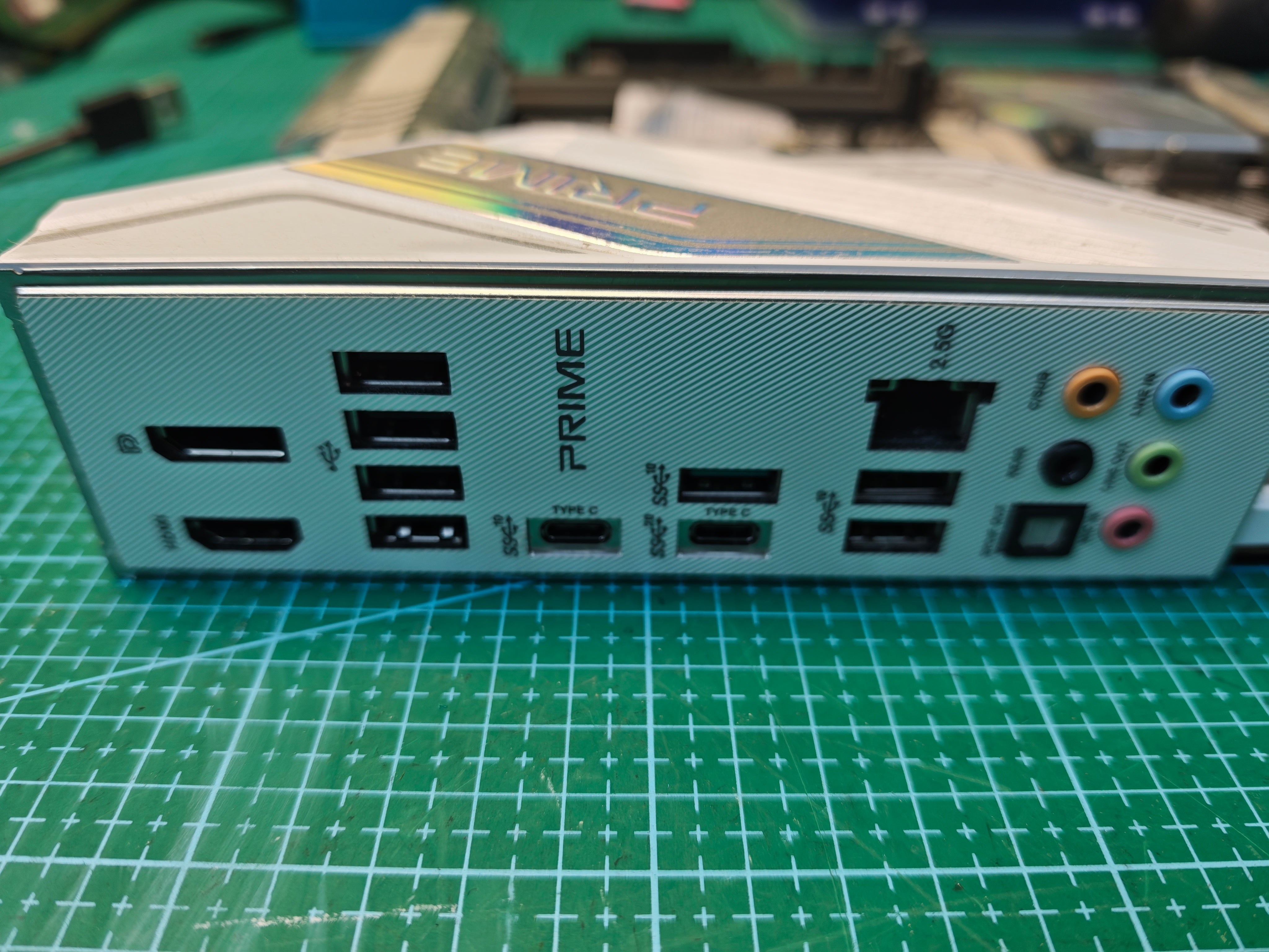 ASUS PRIME Z590-A integrated rear I/O ports detail