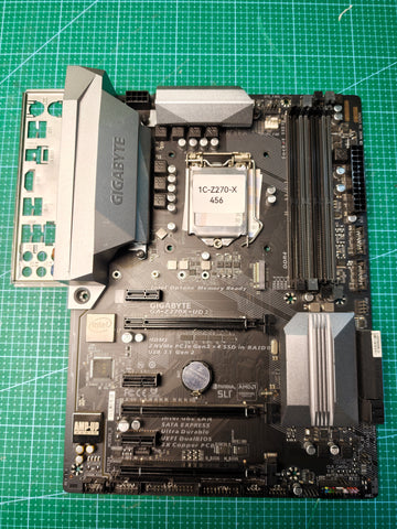 GIGABYTE Z270 motherboard - full board and I/O shield view