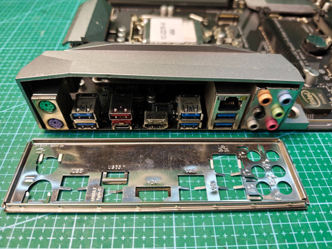 GIGABYTE Z270 motherboard - rear ports and I/O shield detail