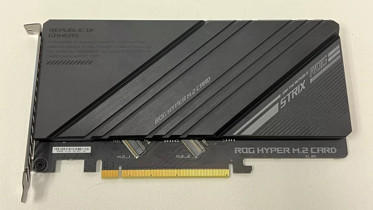 ASUS ROG HYPER M.2 CARD PCIE NVME Compatible with 4X M.2 hard drives